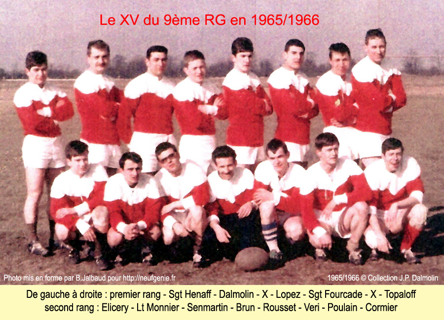 Le XV du 9 - Patrick Topaloff et l'&eacute;quipe compos&eacute; de Henaff, Dalmolin, Lopez, Fourcade, Elicery, Monnier, Senmartin, Brun, Rousset, Veri, Poulain et Cormier