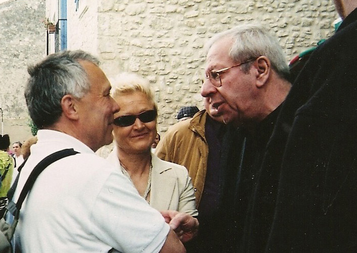 40 ans apr&egrave;s rencontre de Michel Schultz et de Patrick Topaloff &agrave; Velleron pour la f&ecirc;te de la fraise