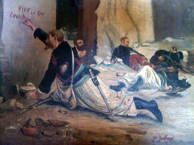 Bataille de Froeschwiller le 2ème Zouave - Tableau de Pierre Jalbaud (1864-1929)
